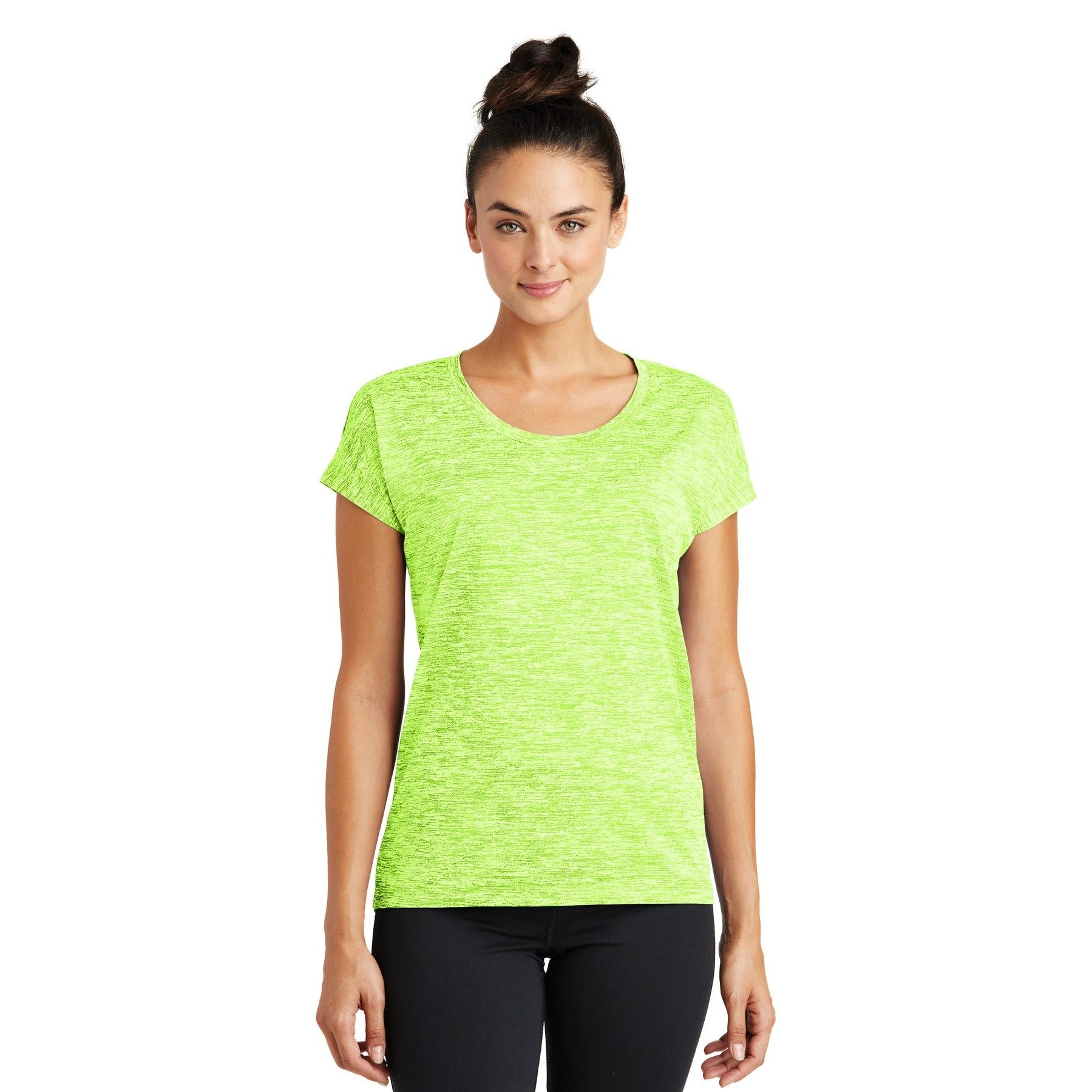 Sport-Tek-Sport-Tek® Women's PosiCharge® Electric Heather Sporty Tee. LST390-MedTech-5